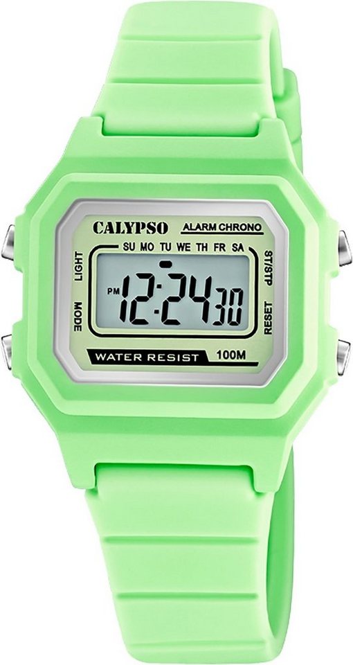 CALYPSO WATCHES Digitaluhr Calypso Unisex Uhr Digital Sport K5802/1, (Digitaluhr), Damen, Herrenuhr eckig, mittel (ca. 33mm) Kunststoffband, Sport-Style von CALYPSO WATCHES