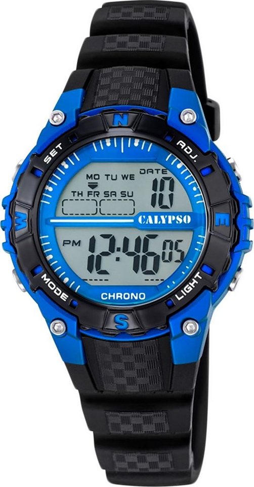 CALYPSO WATCHES Digitaluhr Calypso Unisex Uhr K5684/5 Kunststoffband, (Digitaluhr), Damen, Herren Armbanduhr rund, PURarmband schwarz, Sport von CALYPSO WATCHES