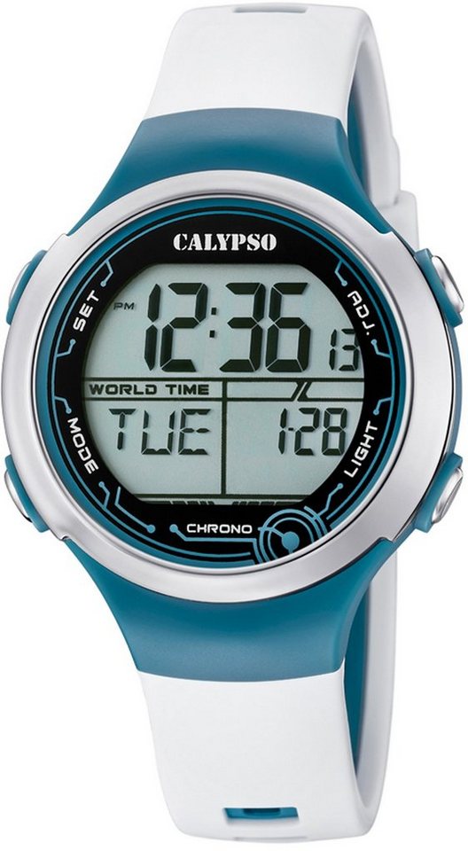 CALYPSO WATCHES Chronograph Digital Crush, K5799/1, Armbanduhr, Quarzuhr, Damenuhr, Digitalanzeige, Datum, Stoppfunktion von CALYPSO WATCHES