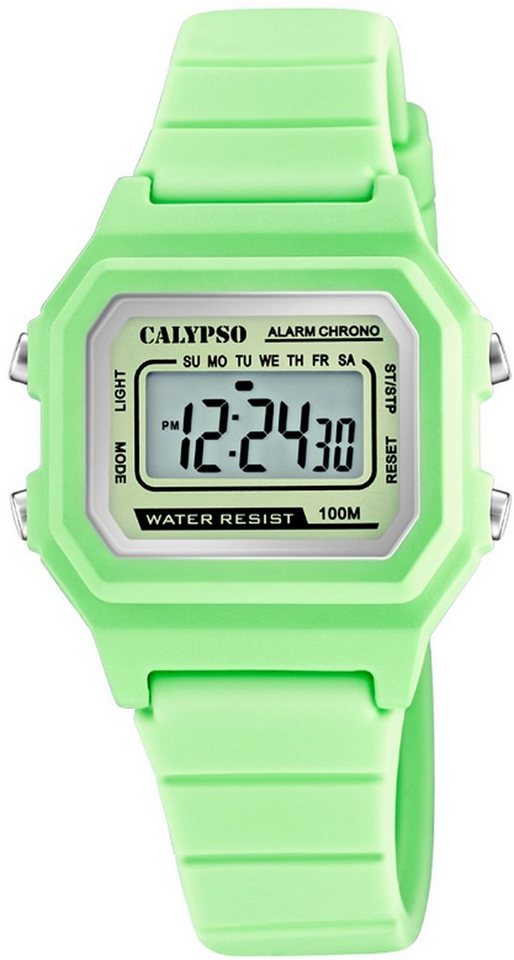 CALYPSO WATCHES Chronograph Digital Crush, K5802/1, Armbanduhr, Quarzuhr, Damenuhr, Digitalanzeige, Datum, Stoppfunktion von CALYPSO WATCHES