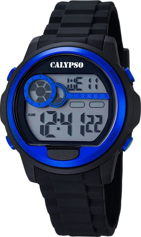 CALYPSO WATCHES Digitaluhr Calypso Herren Uhr K5667/3 Kunststoffband, Herren Armbanduhr rund, PURarmband schwarz, Sport von CALYPSO WATCHES