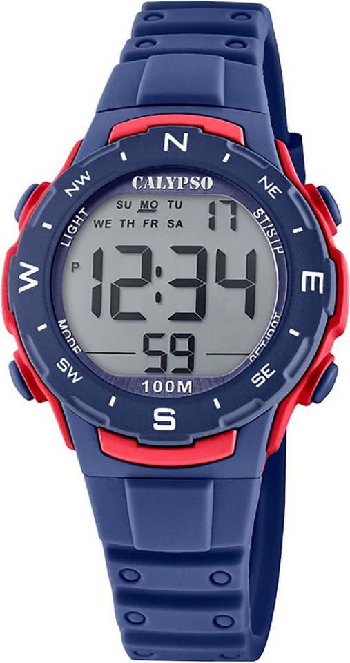 CALYPSO WATCHES Digitaluhr Calypso Unisex Uhr Digital K5801/4, (Digitaluhr), Damen, Herrenuhr rund, mittel (ca. 35mm) Kunststoffband, Sport-Style von CALYPSO WATCHES