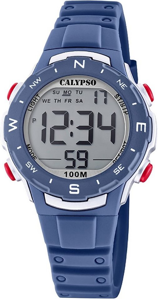 CALYPSO WATCHES Digitaluhr Calypso Unisex Uhr Digital K5801/5, (Digitaluhr), Damen, Herrenuhr rund, mittel (ca. 35mm) Kunststoffarmband, SportStyle von CALYPSO WATCHES