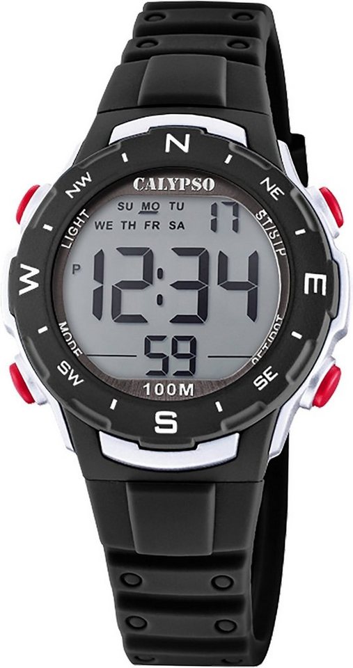 CALYPSO WATCHES Digitaluhr Calypso Unisex Uhr Digital Sport K5801/6, (Digitaluhr), Damen, Herrenuhr rund, mittel (ca. 35mm) Kunststoffarmband, SportStyle von CALYPSO WATCHES