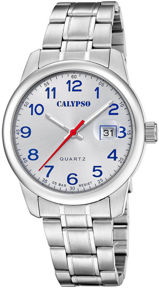 CALYPSO WATCHES Quarzuhr Basic K5872/2, Armbanduhr, Herrenuhr, Edelstahlarmband, analog, Tag von CALYPSO WATCHES