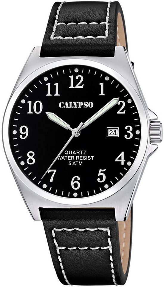 CALYPSO WATCHES Quarzuhr Basic K5868/4, Armbanduhr, Herrenuhr, Lederarmband, analog, Tag CALYPSO WATCHES Quarzuhr Basic K5868/4, Armbanduhr, Herrenuhr, Lederarmband, analog, Tag von CALYPSO WATCHES