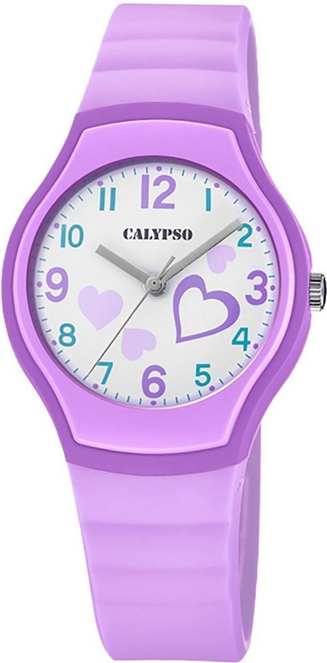 CALYPSO WATCHES Quarzuhr Calypso Jugend Uhr Analog Fashion K5806/3, (Analoguhr), Jugenduhr rund, mittel (ca. 31mm), Kunststoffarmband, Fashion-Style von CALYPSO WATCHES