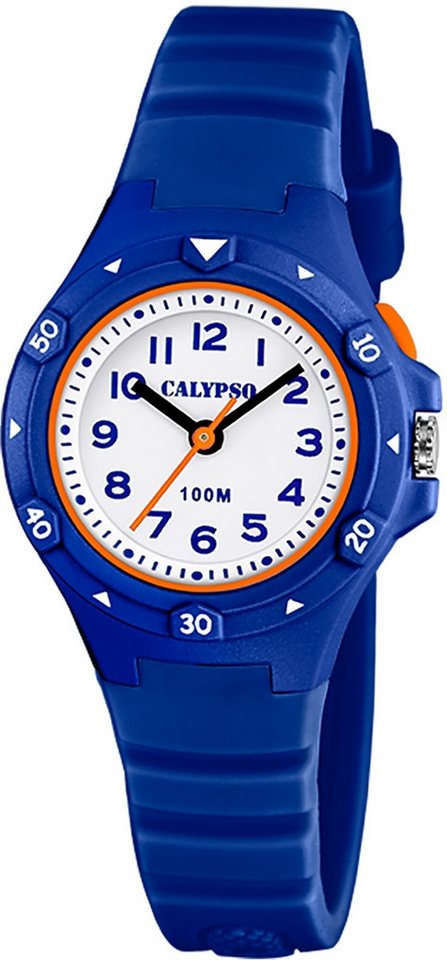 CALYPSO WATCHES Quarzuhr Calypso Kinder Jugenduhr Kautschuk blau, (Analoguhr), Kinder, Jugenduhr rund, Kautschukarmband blau, Fashion von CALYPSO WATCHES