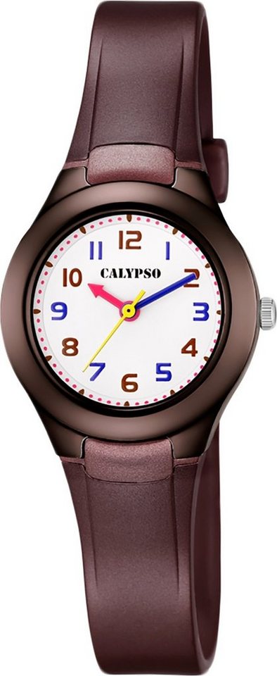 CALYPSO WATCHES Quarzuhr Calypso Kinder Uhr K5749/7 Kunststoff PU, Kinder Armbanduhr rund, Kunststoff, PUarmband braun, Fashion von CALYPSO WATCHES