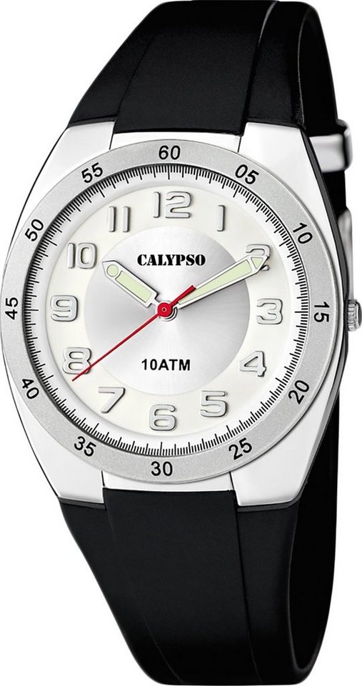 CALYPSO WATCHES Quarzuhr Calypso Herren Uhr K5753/4 Kunststoffband, (Analoguhr), Herren Armbanduhr rund, Kunststoff, PUarmband schwarz, Sport von CALYPSO WATCHES