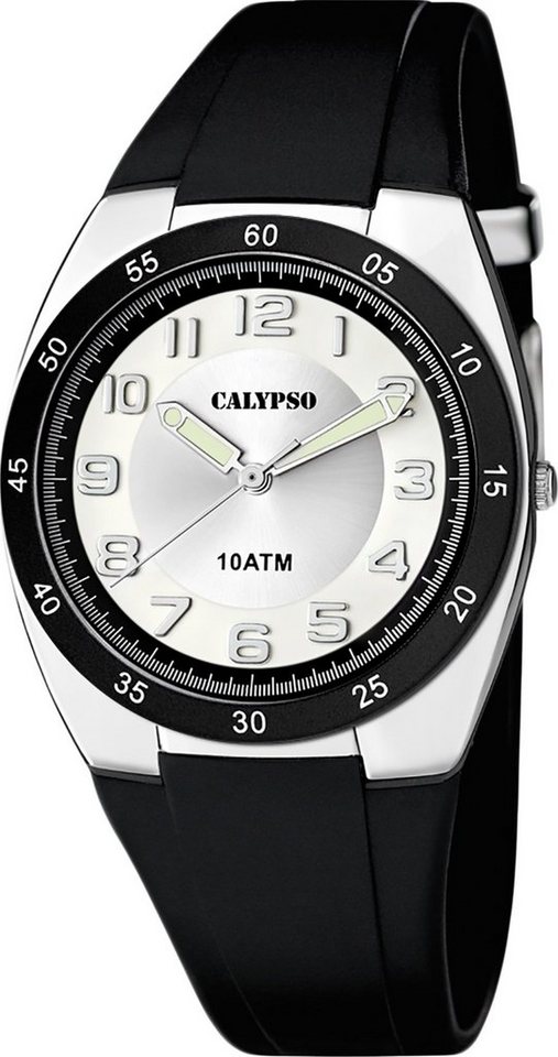 CALYPSO WATCHES Quarzuhr Calypso Herren Uhr K5753/5 Kunststoffband, (Analoguhr), Herren Armbanduhr rund, Kunststoff, PUarmband schwarz, Sport von CALYPSO WATCHES