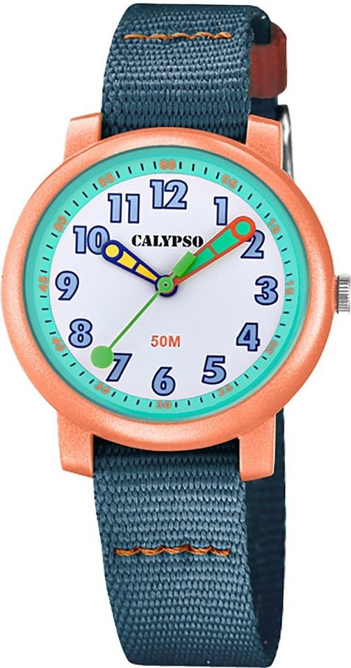 CALYPSO WATCHES Quarzuhr Calypso Kinder Uhr Analog Casual K5811/2, Kinderuhr rund, mittel (ca. 32mm), Textilarmband, Casual-Style von CALYPSO WATCHES