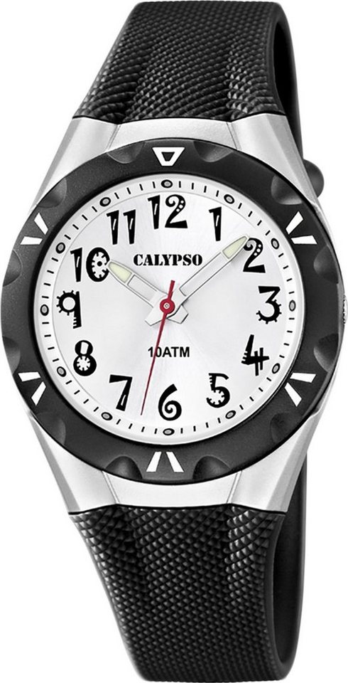 CALYPSO WATCHES Quarzuhr Calypso Damen Uhr K6064/2 Kunststoffband, (Analoguhr), Damen Armbanduhr rund, PURarmband schwarz, Fashion von CALYPSO WATCHES