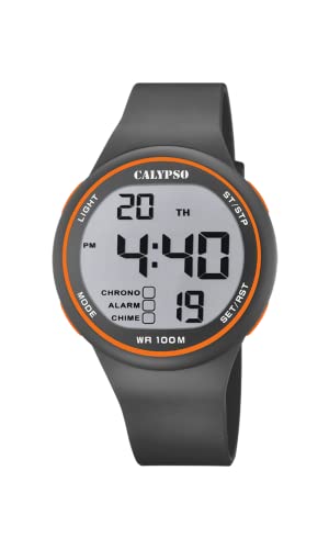 Calypso Uhr Für Herren K5795/4 Flash Time Multi Silikon Case GrauSilikon Band von CALYPSO
