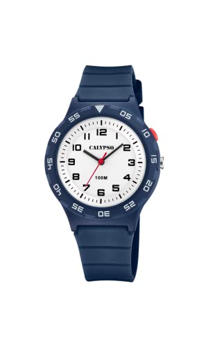 Calypso Jungs Analog Gesteppte Daunenjacke Uhr mit Kunststoff Armband K5797/3 von Festina