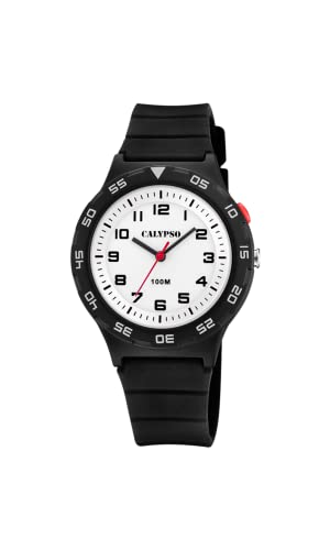 Calypso Jungs Analog Gesteppte Daunenjacke Uhr mit Kunststoff Armband K5797/4 von Festina
