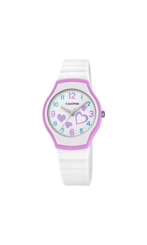 Calypso Mädchen Analog Gesteppte Daunenjacke Uhr mit Kunststoff Armband K5806/1 von CALYPSO