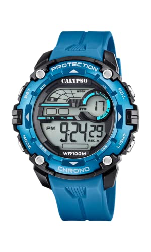 Calypso Uhr Für Herren K5819/2 Flash Time Multi Silikon Case BlauSilikon Band von CALYPSO