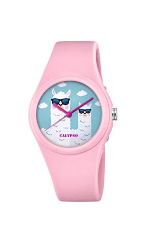 Calypso Mädchen Analog Gesteppte Daunenjacke Uhr mit Kunststoff Armband K5789/3 von Calypso