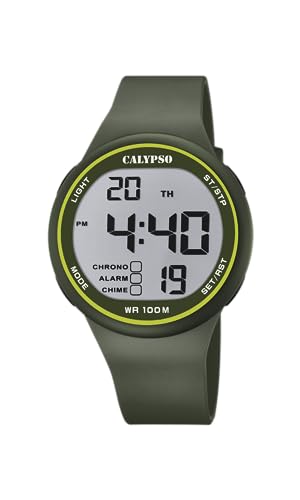 Calypso Uhr Für Herren K5795/5 Color Splash Multi Silikon Case GrünSilikon Band von CALYPSO