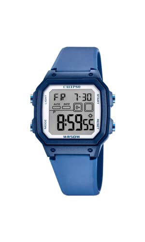 Calypso Uhr Für Herren K5812/1 Digital Crush Multi Silikon Case BlauSilikon Band von CALYPSO