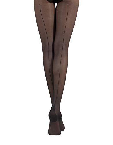 | 20 DEN VINTAGE STRUMPFHOSE MIT BEINNAHT | SCHWARZ | S, M, L, XL | ITALIAN HOSIERY | (M, Schwarz) von CALZITALY