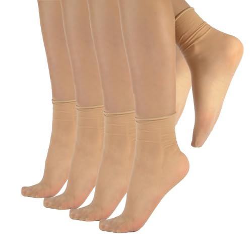 4 PAAR NYLONSOCKEN OHNE ELASTIKBAND | 20 DEN | ONE SIZE | ITALIAN HOSIERY (haut) von CALZITALY