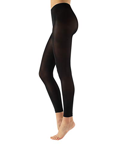 CALZITALY | BALLETT LEGGINGS FÜR FRAUEN | 3D MIRKOFASER | 60 DEN | SCHWARZ | S/M, L/XL | ITALIAN HOSIERY | (L/XL, Schwarz) von CALZITALY