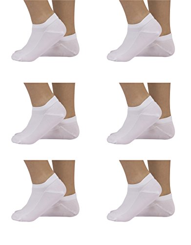 CALZITALY 6 Paar Kinder Socken | Weiche Mikrofaser Unisex Socken Sport und Schule Mädchen und Jungen | 28/34 | Weiss | Made in Italy | (Weiss, 28/34) von CALZITALY