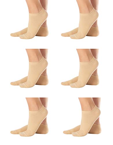 CALZITALY 6 Paar Unisex Socken aus Baumwolle für Sport und Training | Weiß, Schwarz | 35/38, 39/42, 43/46 | Made in Italy (Beige, 43-46) von CALZITALY