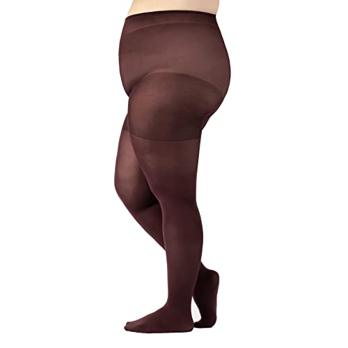 CALZITALY Blickdichte Strumpfhose Grosse Grössen, Curvy Strumpfhosen Plus Size, 60 DEN, L, XL, 2XL, 3XL, 4XL, Made in Italy (4XL, Weinrot) von CALZITALY