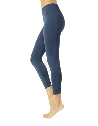 CALZITALY Nathlose Legging für Damen, Sport Leggins, Yoga- und Fitnesshose, Jogging-und Sporthose, Made in Italy (Jeansblau, M) von CALZITALY
