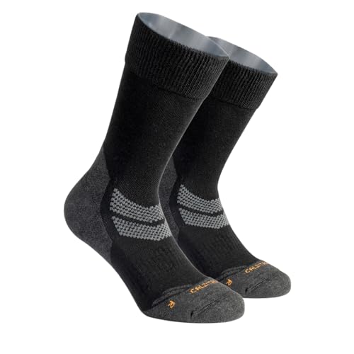 CALZITALY PACK 1 2 3 PAARE Trekkingsocken, Blasenfreisocken, Ski Socken, Wandersocken, Socken mit Sohle | Made in Italy (35-38, 2 Paare: Schwarz) von CALZITALY