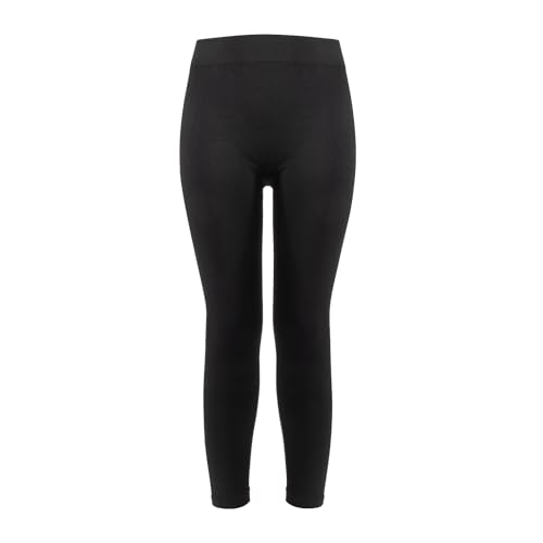 CALZITALY Unisex Thermoleggings, Hose aus Merinowolle, Thermounterwäsche für Damen und Herren, Funktionunterwäsche, Ski, Wandern, Trekking, | Made IN Italy (L-XL, Schwarz) von CALZITALY