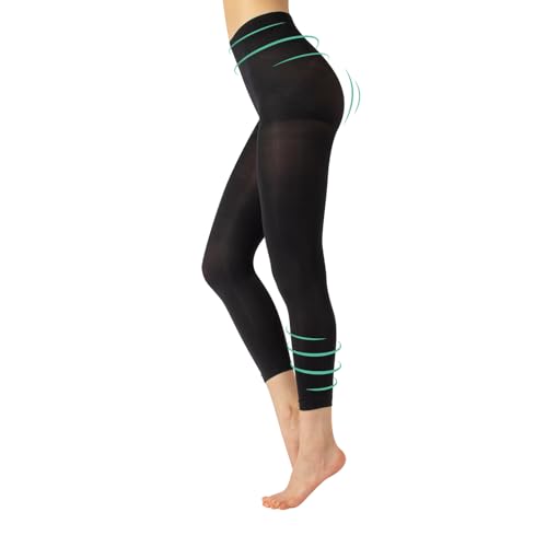 CALZITALY Pack 1/2 Paare Figurformende Kompressionsleggings 8 mm/Hg mit Stützeffekt | Schwarz | S, M, L, XL | 100 DEN | Made in Italy (M, Schwarz) von CALZITALY
