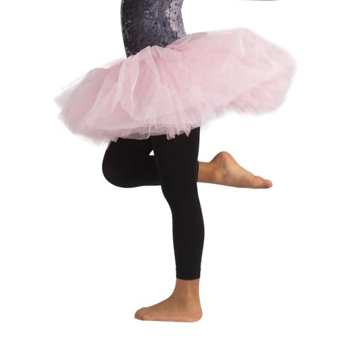 CALZITALY PACK 1 oder 2 PAARE - Mädchen Tanz Leggings, Ballett Leggings, Ballet Footless Tights, Schwarz, Rosa, 4-6, 8-10, 12-14 Jahre, 60 Den, Made in Italy (4-6 Jahre, Schwarz) von CALZITALY