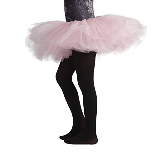 CALZITALY Mädchen Ballettstrumpfhosen | Professionelle Tanz Strumpfhose | Hautfarbe, Schwarz, Weiß, Rosa | 4-14 Jahre | 40 DEN | Made in Italy (12 Jahre, Schwarz) von CALZITALY