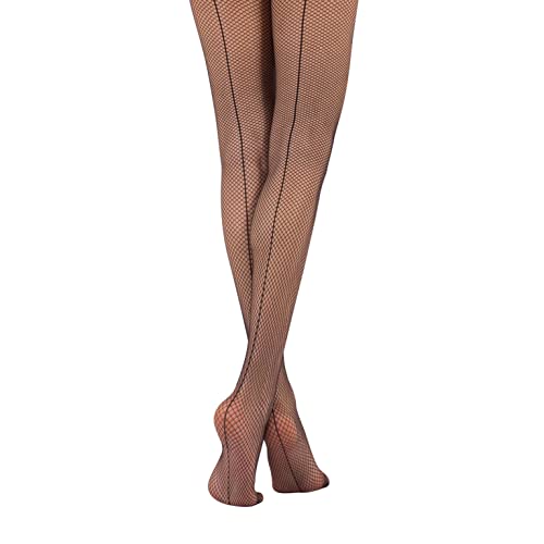 | NETZSTRUMPFHOSE MIT BEINSAUM | S/M, L/XL | SCHWARZ | ITALIAN HOSIERY | (L/XL, Schwarz) von CALZITALY