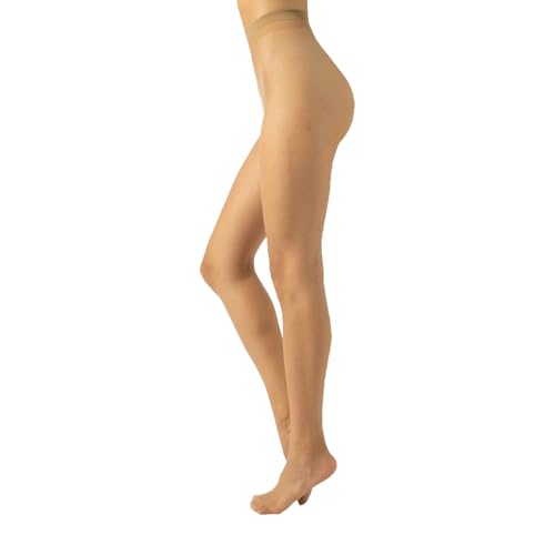 CALZITALY | SOMMERFEINSTRUMPFHOSE | UNSICHTBARE STRUMPFHOSE MIT DEM QUALITÄTSGARN SIDERIA | 8 DEN | HAUTFARBE | S, M, L | ITALIAN HOSIERY | (3- M, SUNKISS) von CALZITALY