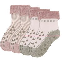 Camano Baby ABS-Socken Crawling 4er-Pack chalk pink mix von CAMANO