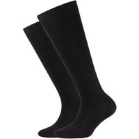 Camano Socken Children ca-soft kneehigh organic 2er-Pack black von CAMANO