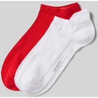 camano Sneakersocken mit Label-Print im 2er-Pack in Rot, Größe 35/38 von CAMANO