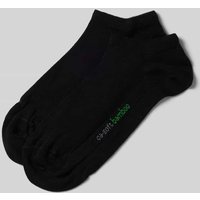 camano Sneakersocken mit Label-Stitching Modell 'Bamboo' im 2er-Pack in Black, Größe 39-42 von CAMANO