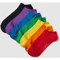 camano Sneakersocken mit Rippenbündchen im 7er-Pack in Pink, Größe 39/42 von CAMANO