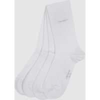 camano Socken im unifarbenen Design im 4er-Pack in Weiss, Größe 39-42 von CAMANO