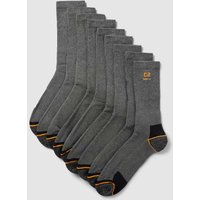 camano Socken mit Label-Print im 9er-Pack in Dunkelgrau Melange, Größe 39/42 von CAMANO