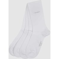 camano Socken im unifarbenen Design im 4er-Pack in Weiss, Größe 39/42 von CAMANO