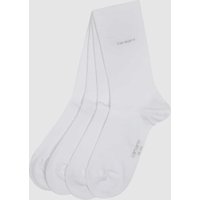 camano Socken im unifarbenen Design im 4er-Pack in Weiss, Größe 43/46 von CAMANO