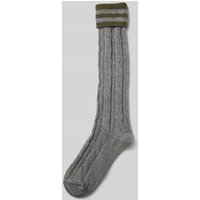 camano Socken mit Zopfmuster Modell 'COSY WIESN' in Anthrazit Melange, Größe 39-42 von CAMANO