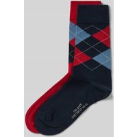 camano Socken mit elastischem Rippenbündchen im 2er-Pack in Rot, Größe 43-46 von CAMANO